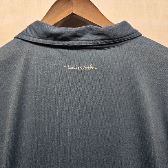 Travis Mathew Heathered Navy Short Sleeve Performance Polo - Picture 7 of 7